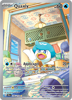 Quaxly - rara illustrazione - Near-meat - evoluzione di paldea - ita - special