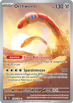 Orthworm rara illustrazione - Near-meat - evoluzione di paldea - ita - special