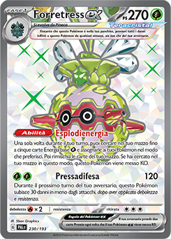 Forretress EX ultra rara - Near-meat - evoluzione di paldea - ita - full art