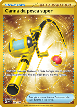 Canna da pesca super - iper rara - Near-meat - evoluzione di paldea - ita - gold