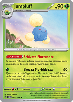 3/193-PAL-Jumpluff - rara h - Near-meat - evoluzione di paldea - ita - holo