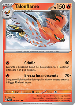 30/193-PAL-Talonflame - non comune - Near-meat - evoluzione di paldea - ita - reverse