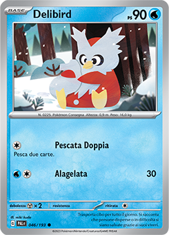 46/193-PAL-Delibird - comune - Near-meat - evoluzione di paldea - ita -