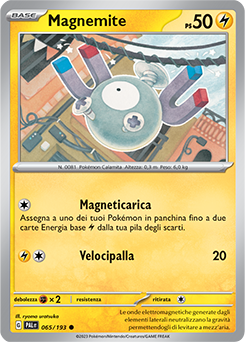 65/193-PAL-Magnemite - comune - Near-meat - evoluzione di paldea - ita -