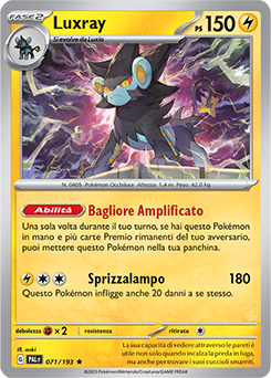 71/193-PAL-Luxray - rara h - Near-meat - evoluzione di paldea - ita - reverse