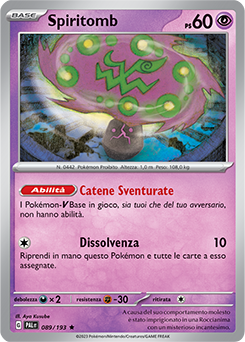 89/193-PAL-Spiritomb - rara h - Near-meat - evoluzione di paldea - ita -holo