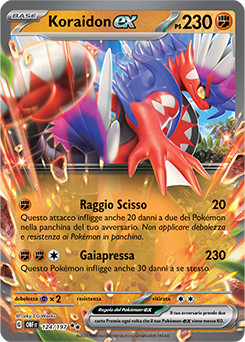 124/197-OBF-Koraidon-ex - doppia rara - Near-meat - ossidiana infuocata - ita - special