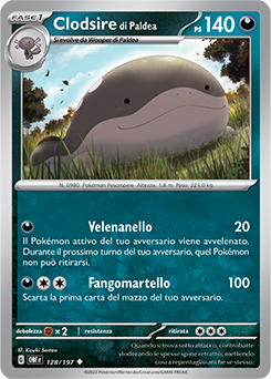 128/197-OBF-Clodsire di Paldea - non comune - Near-meat - ossidiana infuocata - ita -