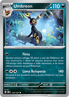 130/197-OBF-Umbreon - non comune - Near-meat - ossidiana infuocata - ita -