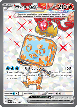 Eiscue-ex - ultra rara - Near-meat - ossidiana infuocata - ita - full art