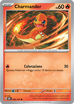 26/197-OBF-Charmander - comune - Near-meat - ossidiana infuocata - ita -