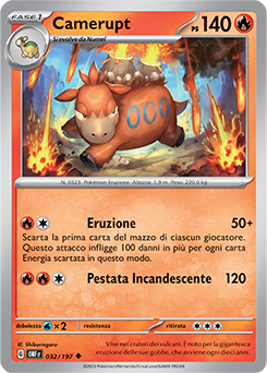 32/197-OBF-Camerupt - non comune - Near-meat - ossidiana infuocata - ita -