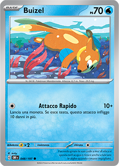 48/197-OBF-Buizel - comune - Near-meat - ossidiana infuocata - ita -