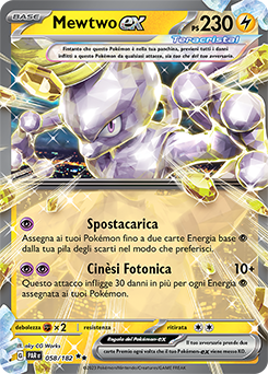 58/182-PAR-Mewtwo-ex - doppia rara - Near-meat - paradosso temporale - ita - special