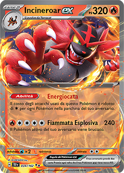 Incineroar-ex - doppia rara - Near-meat - cronoforze - ita - special