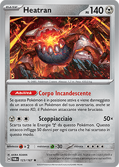 123/167-TWM-Heatran - rara h - Near-mint - crepuscolo mascherato - ita - reverse