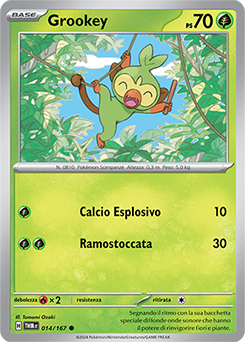 14/167-TWM-Grookey - comune - Near-mint - crepuscolo mascherato - ita -