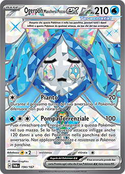 Ogerpon Maschera Pozzo-ex - ultra rara - Near-mint - crepuscolo mascherato - ita - full art