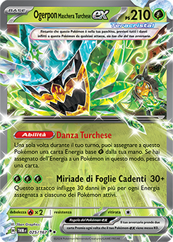 25/167-TWM-Ogerpon Maschera Turchese-ex - doppia rara - Near-mint - crepuscolo mascherato - ita - special