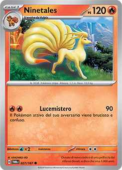 27/167-TWM-Ninetales - comune - Near-mint - crepuscolo mascherato - ita - reverse
