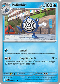 42/167-TWM-Poliwhirl - comune - Near-mint - crepuscolo mascherato - ita - reverse