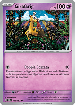 83/167-TWM-Girafarig - comune - Near-mint - crepuscolo mascherato - ita - reverse