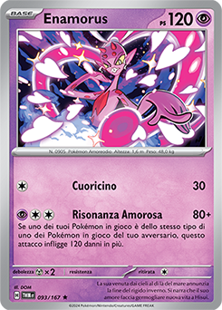 93/167-TWM-Enamorus - rara h - Near-mint - crepuscolo mascherato - ita - holo