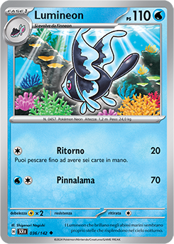 36/142-SCR-Lumineon - non comune - Near-mint - corona astrale - ita - reverse