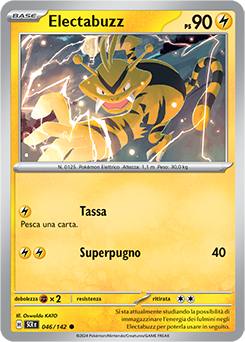 46/142-SCR-Electabuzz - comune - Near-mint - corona astrale - ita -