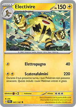47/142-SCR-Electivire - non comune - Near-mint - corona astrale - ita - reverse