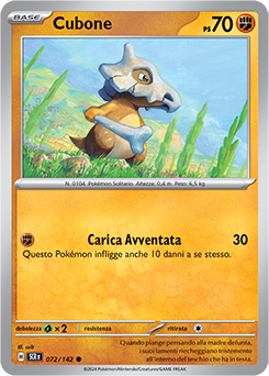 72/142-SCR-Cubone - comune - Near-mint - corona astrale - ita - reverse