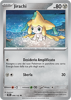 98/142-SCR-Jirachi - non comune - Near-mint - corona astrale - ita - reverse