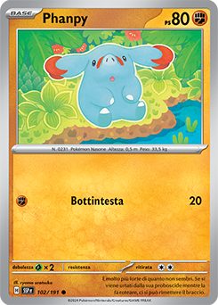 102/191-SSP-Phanpy - comune - Near-mint - scintille folgoranti - ita -