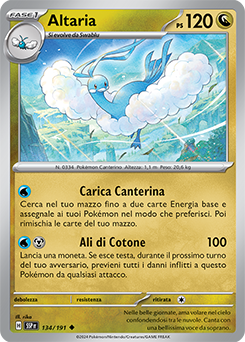 134/191-SSP-Altaria - non comune - Near-mint - scintille folgoranti - ita -