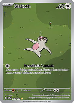 Slakoth - rara illustrazione - Near-mint - scintille folgoranti - ita - special