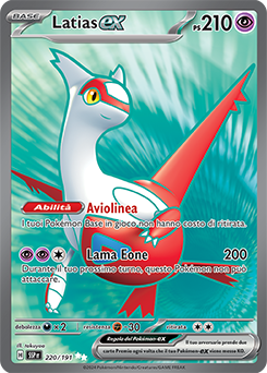 Latias-ex - ultra rara - Near-mint - scintille folgoranti - ita - full art