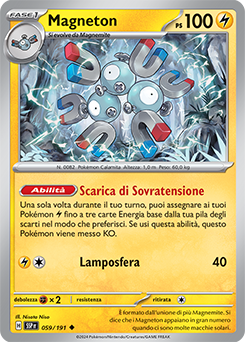 059/191-SSP-Magneton - non comune - Near-mint - scintille folgoranti - ita - reverse