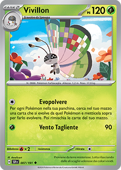 007/191-SSP-Vivillon - non comune - Near-mint - scintille folgoranti - ita -
