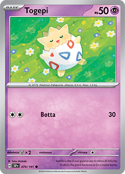 070/191-SSP-Togepi - comune - Near-mint - scintille folgoranti - ita -