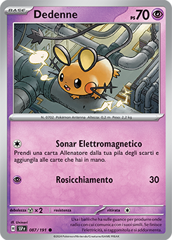 087/191-SSP-Dedenne - comune - Near-mint - scintille folgoranti - ita -