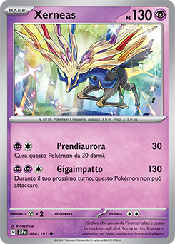088/191-SSP-Xerneas - non comune - Near-mint - scintille folgoranti - ita -