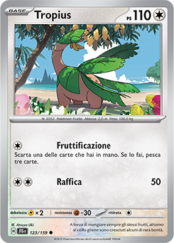 123/159-JTG-Tropius - comune - Near-mint - avventure insieme - ita - reverse