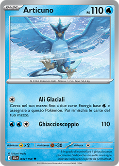 32/159-JTG-Articuno - non comune - Near-mint - avventure insieme - ita -