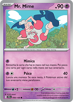 58/159-JTG-Mr. Mime - comune - Near-mint - avventure insieme - ita -