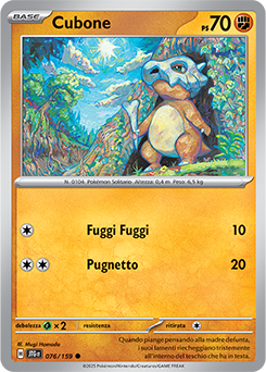 76/159-JTG-Cubone - comune - Near-mint - avventure insieme - ita - reverse