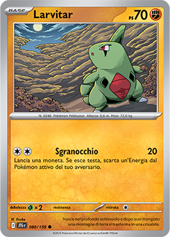 80/159-JTG-Larvitar - comune - Near-mint - avventure insieme - ita -