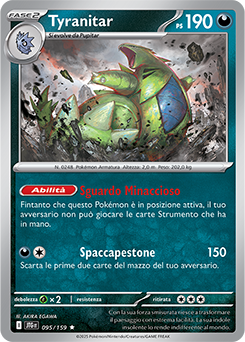 95/159-JTG-Tyranitar - rara h - Near-mint - avventure insieme - ita - reverse