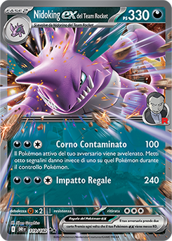 119/182-DRI-Nidoking-ex del Team Rocket - doppia rara - Near-mint - rivali predestinati - ita - special
