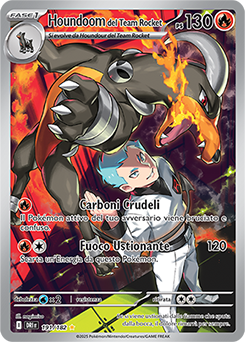 Houndoom del Team Rocket - rara illustrazione - Near-mint - rivali predestinati - ita - special