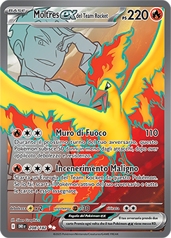 Moltres-ex del Team Rocket - ultra rara - Near-mint - rivali predestinati - ita - full art